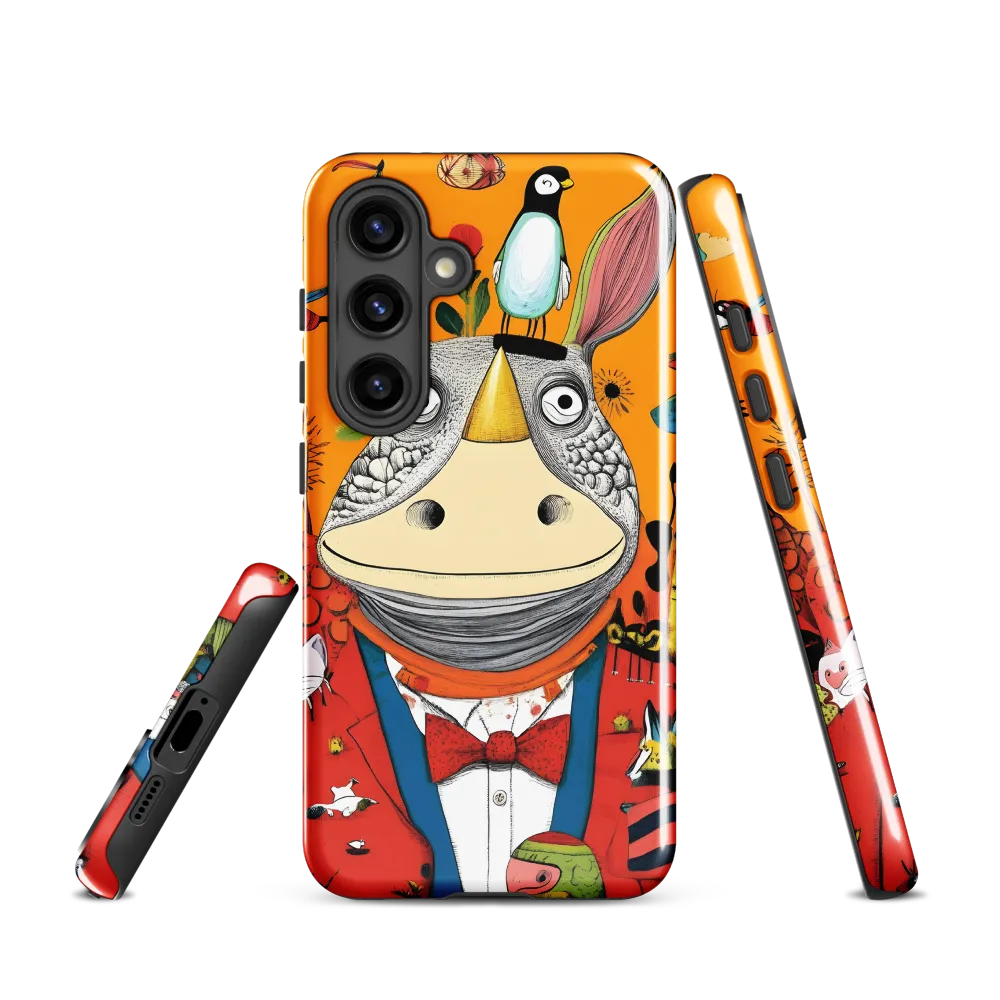 Whimsical Rhinoceros: A Playful Encounter