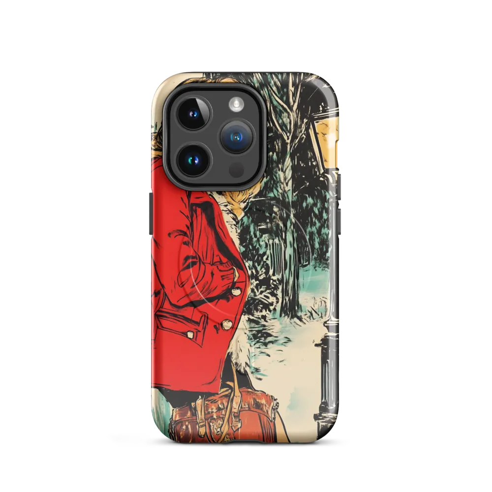 Winter Glamour in Red | Phone Case |  14 Pro | MagSafe® Tough Case | Glossy