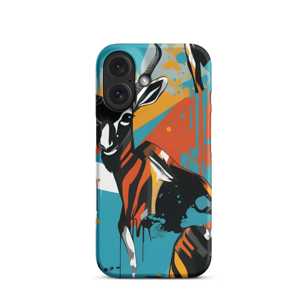Dynamic Antelope in Vivid Abstract