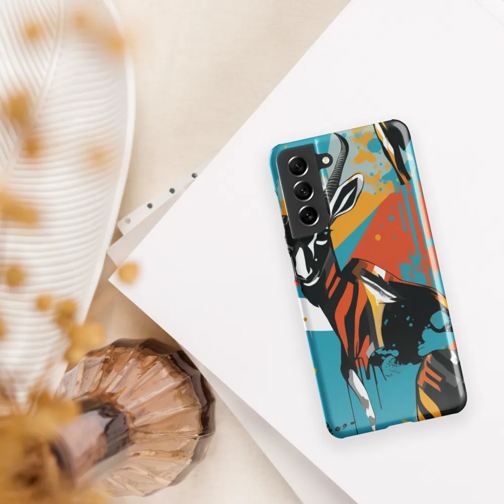 Dynamic Antelope in Vivid Abstract
