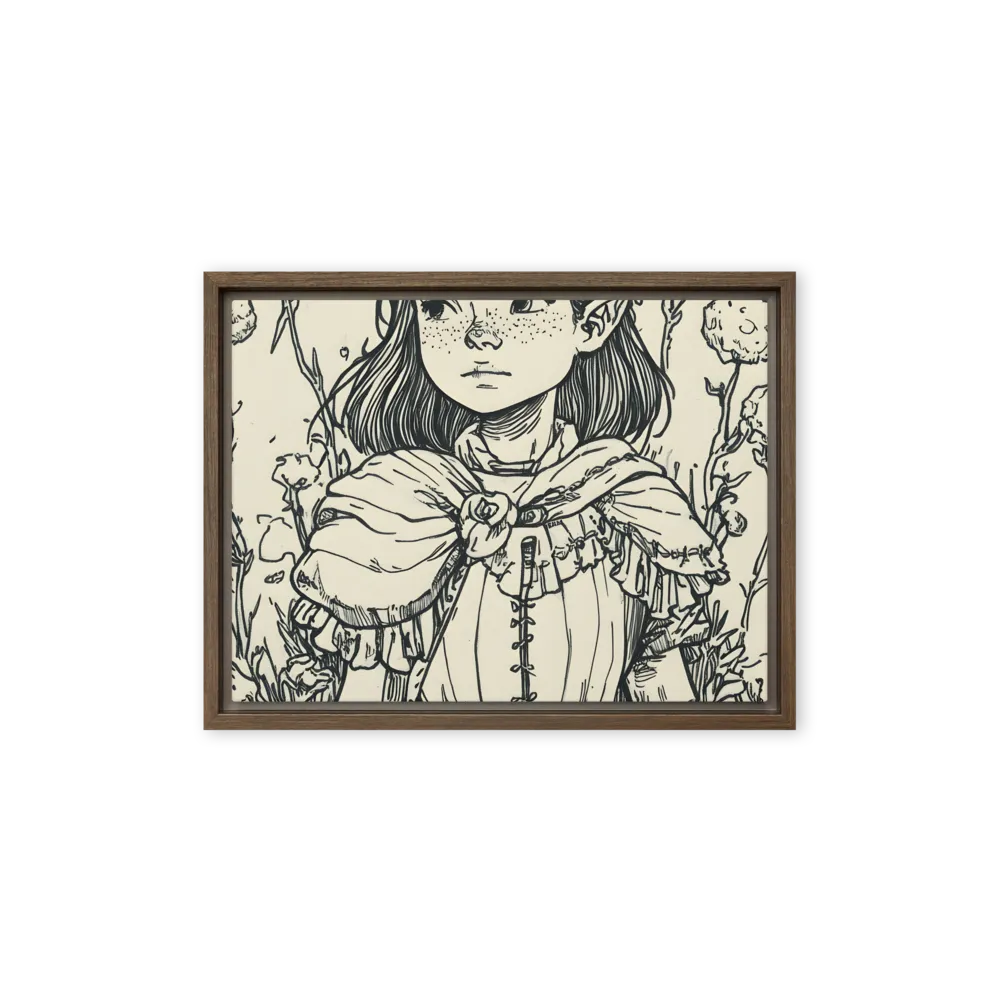 A Young Guardian of Nature | Canvas with Brown Frame | 12″×16″