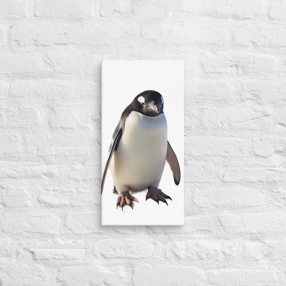 Solitary Majesty: Arctic Penguin on Ice | Canvas | 10″×20″