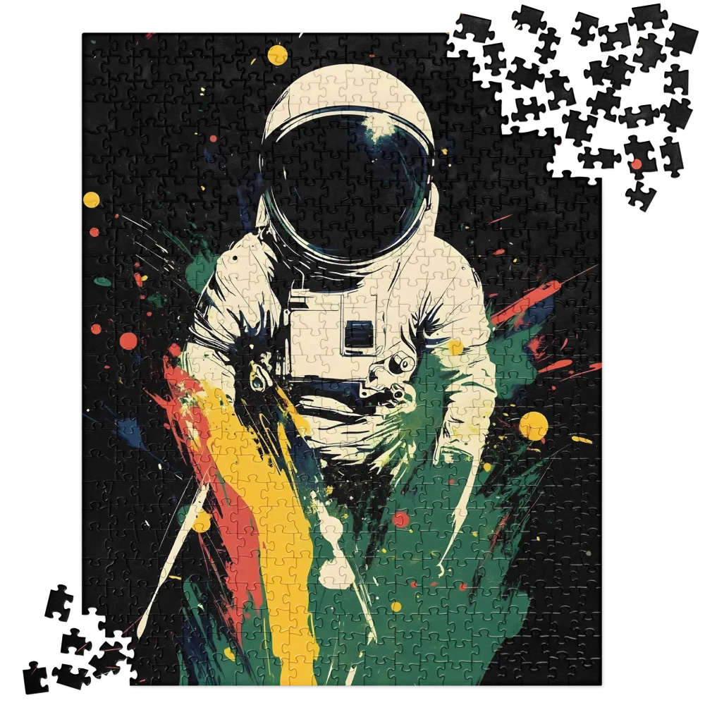 Cosmic Splash: The Astronaut's Journey | Jigsaw Puzzle | 520 pieces