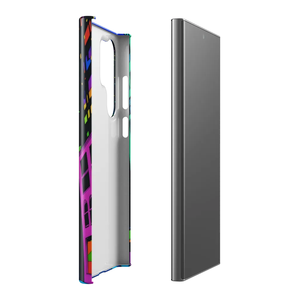 Neon Dreamscape: A Futuristic City at Dusk | Phone Case |  S23 Ultra | Snap Case | Glossy