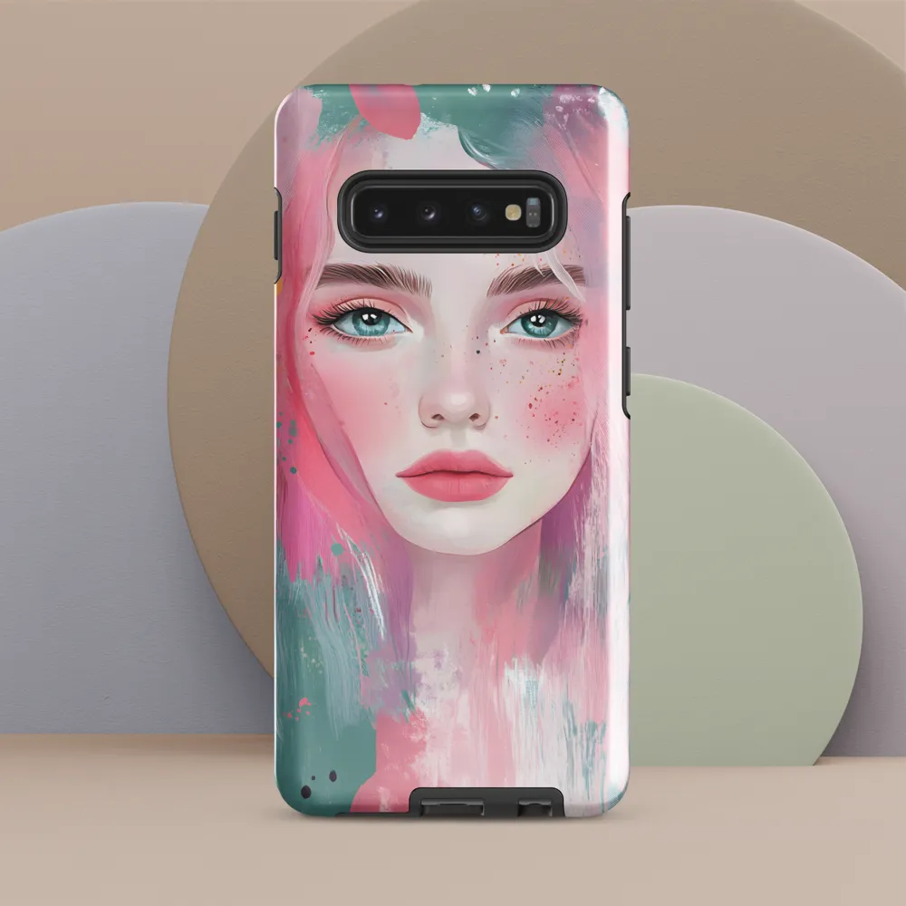 Dreamy Serenity: A Contemporary Portrait | Phone Case |  S10 Plus | Tough Case | Glossy