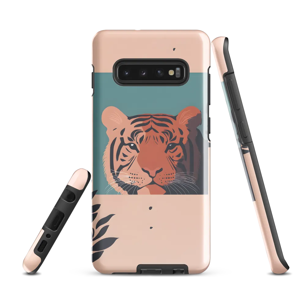 Whispers of the Wild: A Tiger's Gaze | Phone Case |  S10 Plus | Tough Case | Glossy