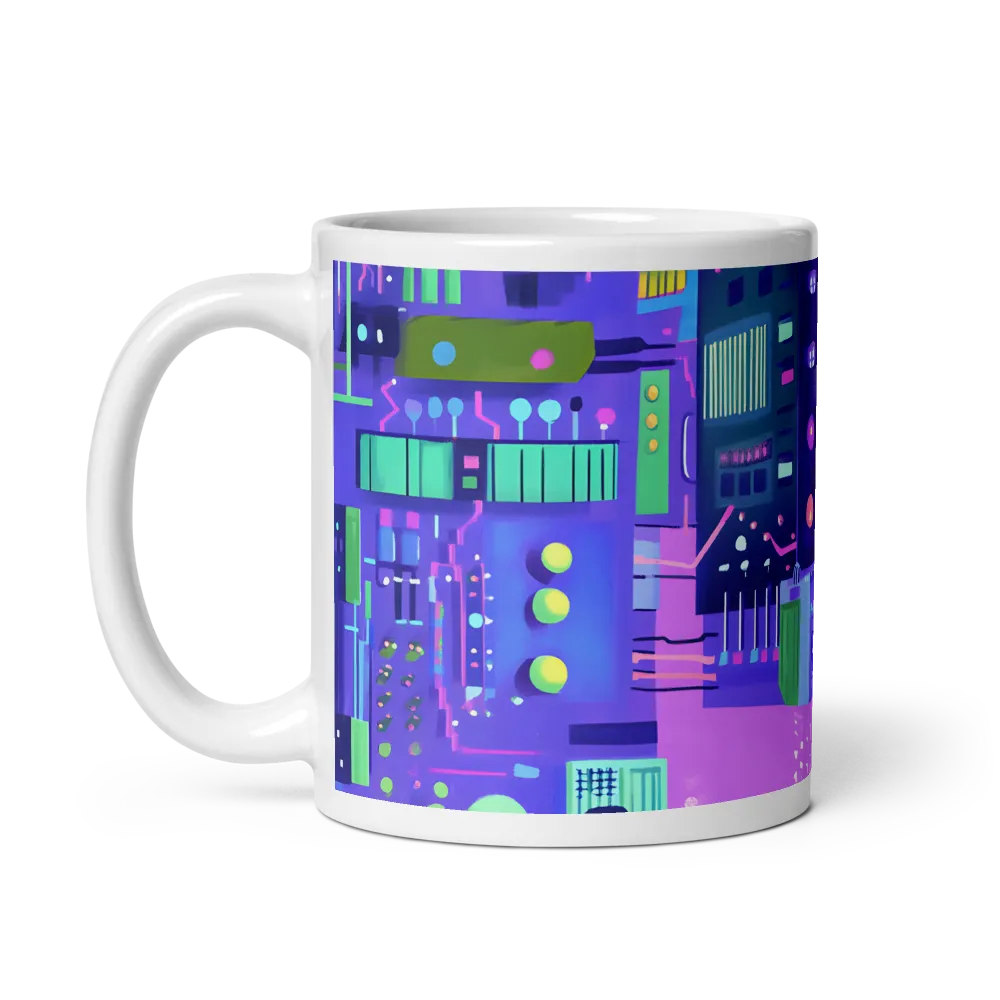 Futuristic Cityscape: A Digital Dream | Mug with White inside | 11 oz