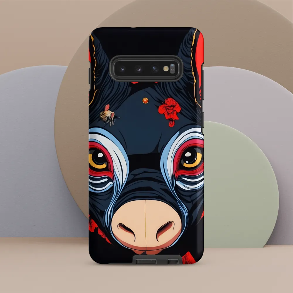 Mystical Bull with Floral Motifs