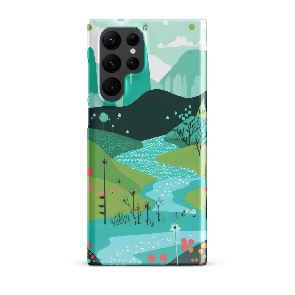 Whimsical River in a Lush Landscape