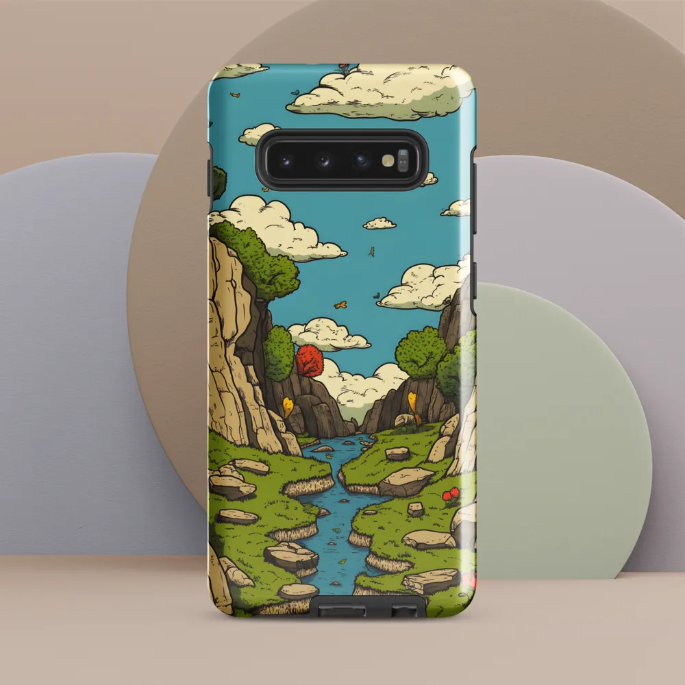 Whimsical Serenity: A Canyon Landscape | Phone Case |  S10 Plus | Tough Case | Glossy