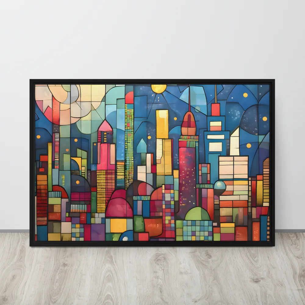 Geometric Harmony: A Vibrant Cityscape
