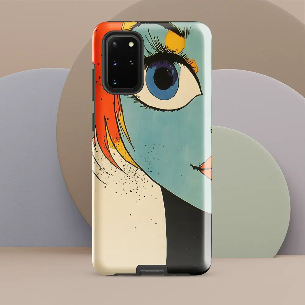 Vivid Expressions: A Portrait in Blue | Phone Case |  S20 Plus | Tough Case | Glossy