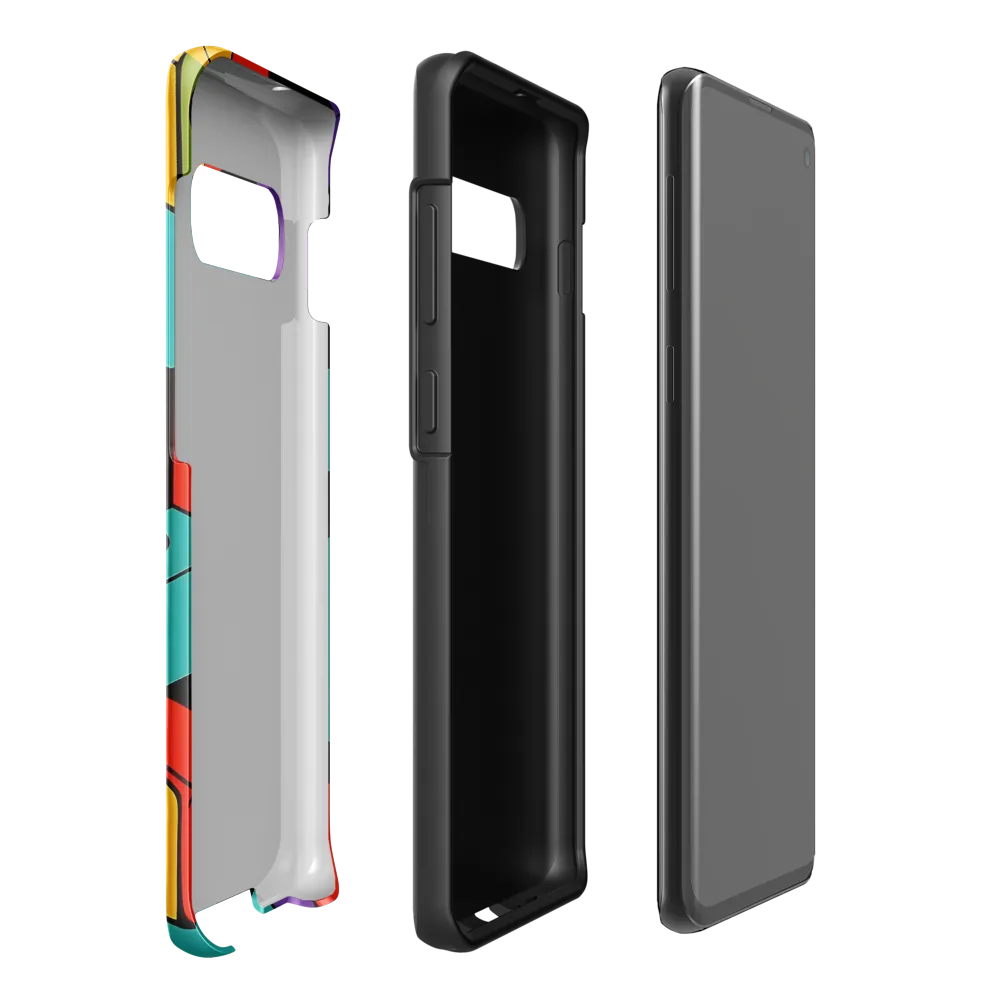 Vibrant Geometric Harmony | Phone Case |  S10 Plus | Tough Case | Glossy