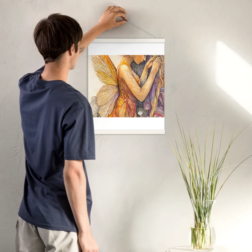 Whispers of the Frosted Meadow | Poster With White Wood Hanger | 16″×20″