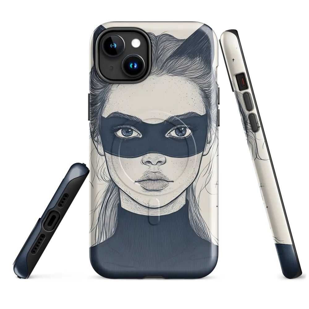 Whimsical Cat Girl | Phone Case |  15 Plus | MagSafe® Tough Case | Glossy