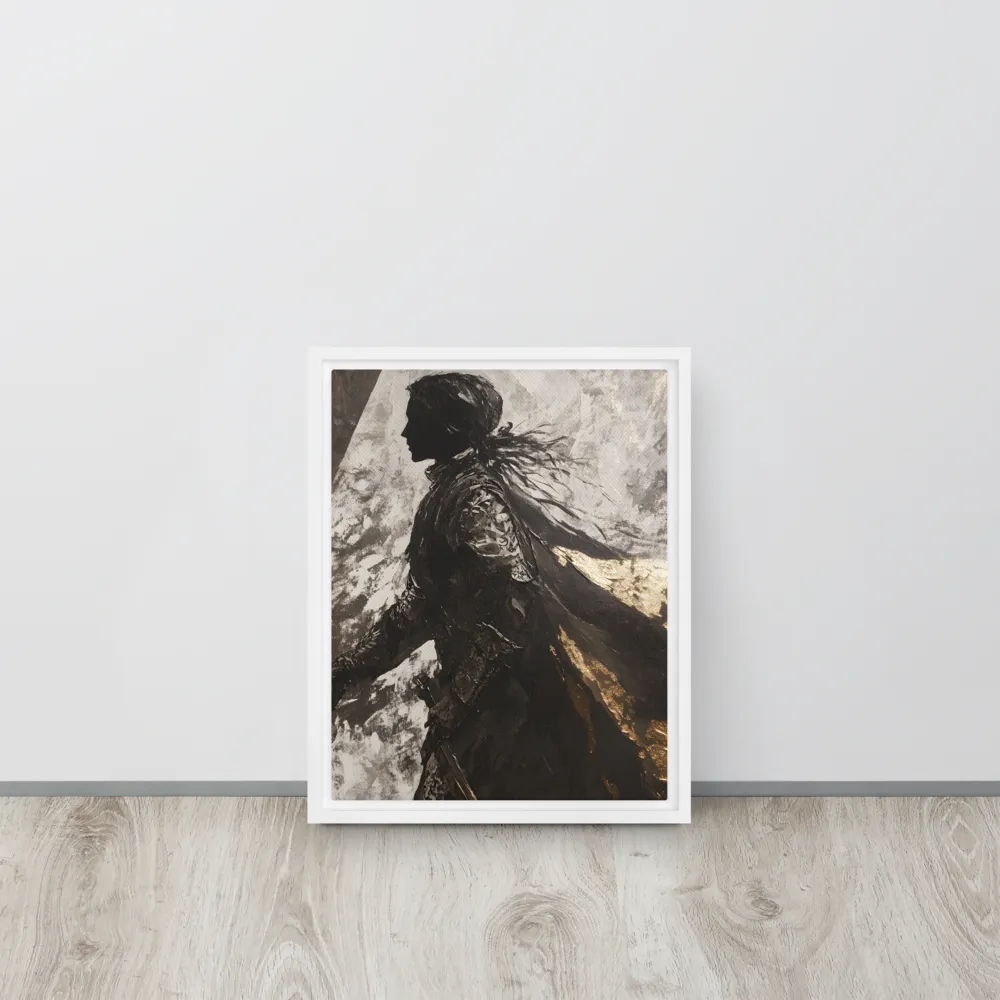 The Silhouette of Valor | Canvas with White Frame | 11″×14″