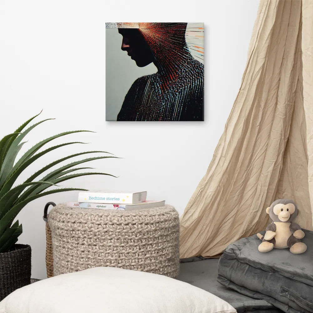 Radiant Reflection: An Abstract Journey of Thought | Canvas | 16″×16″