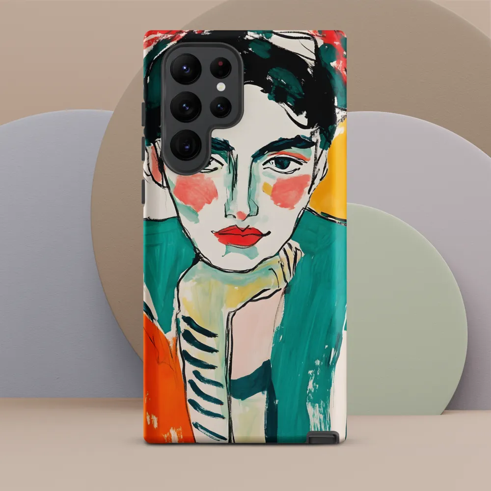 Contemplative Portrait in Bold Hues