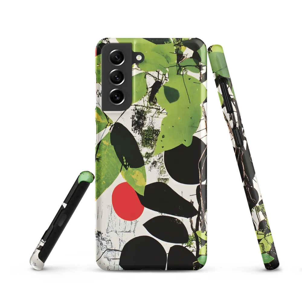 Nature's Geometry: A Contemporary Collage | Phone Case |  S21 | Snap Case | Matte