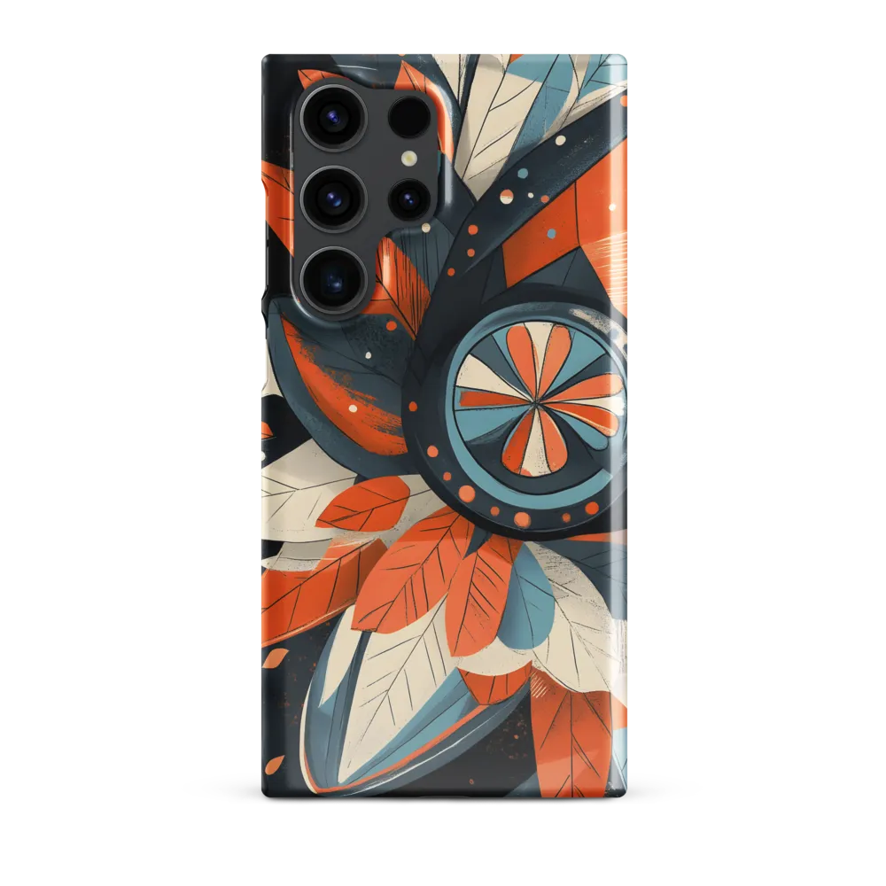 Floral Symphony in Orange and Teal