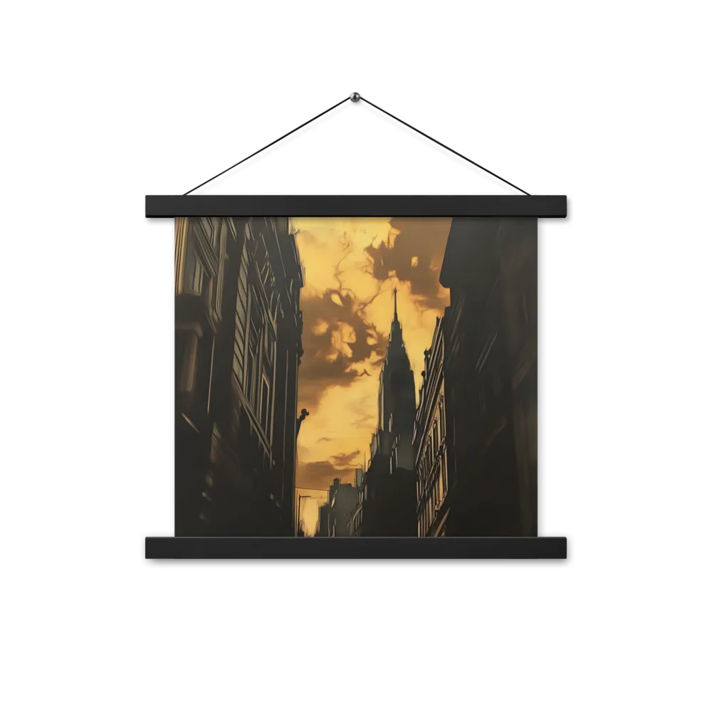 The Twilight Streets | Poster With Black Wood Hanger | 14″×14″
