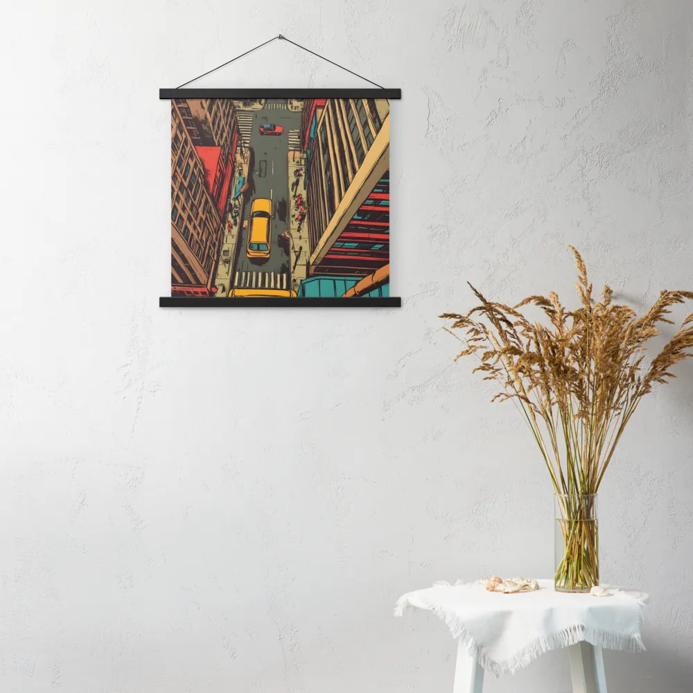 Urban Symphony | Poster With Black Wood Hanger | 18″×18″
