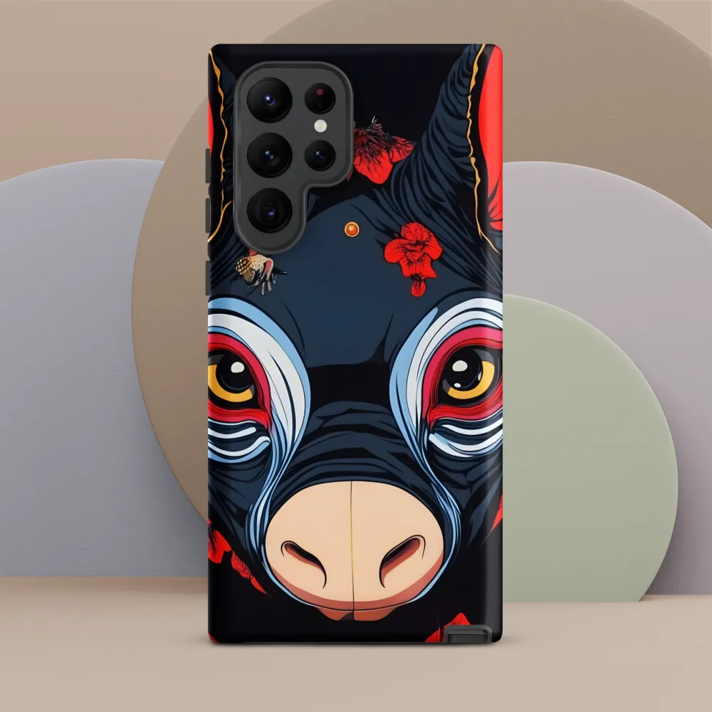 Mystical Bull with Floral Motifs