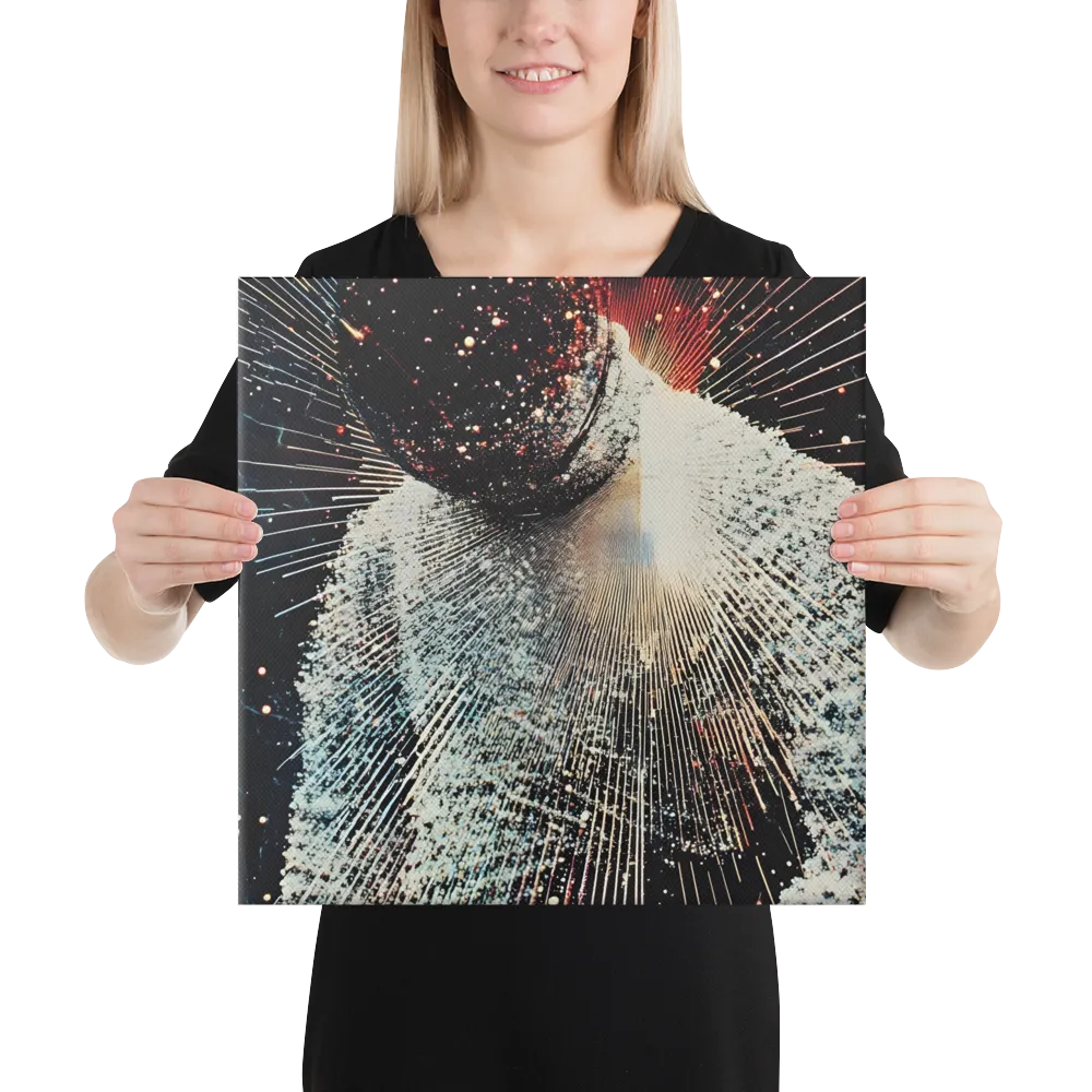 Ethereal Astronaut: A Journey Through the Cosmos | Canvas | 16″×16″