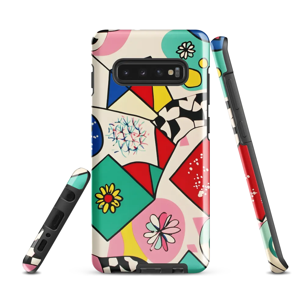 Joyful Geometry: A Playful Dance of Shapes and Colors | Phone Case |  S10 Plus | Tough Case | Glossy