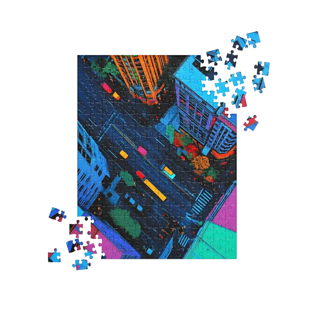 Neon Urban Dreamscape | Jigsaw Puzzle | 252 pieces