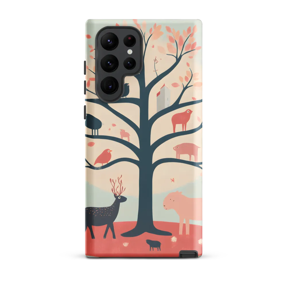 Whimsical Tree with Playful Creatures