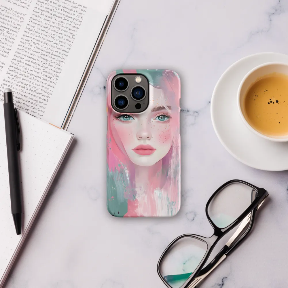 Dreamy Serenity: A Contemporary Portrait | Phone Case |  13 Pro | Snap Case | Matte