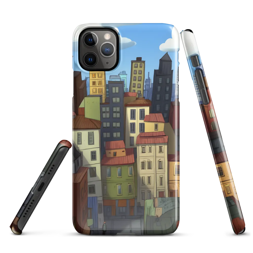 Urban Symphony: A Colorful Cityscape | Phone Case |  11 Pro Max | Snap Case | Glossy