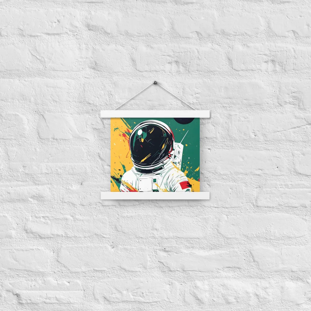 Galactic Explorer: A Modern Odyssey | Poster With White Wood Hanger | 10″×10″