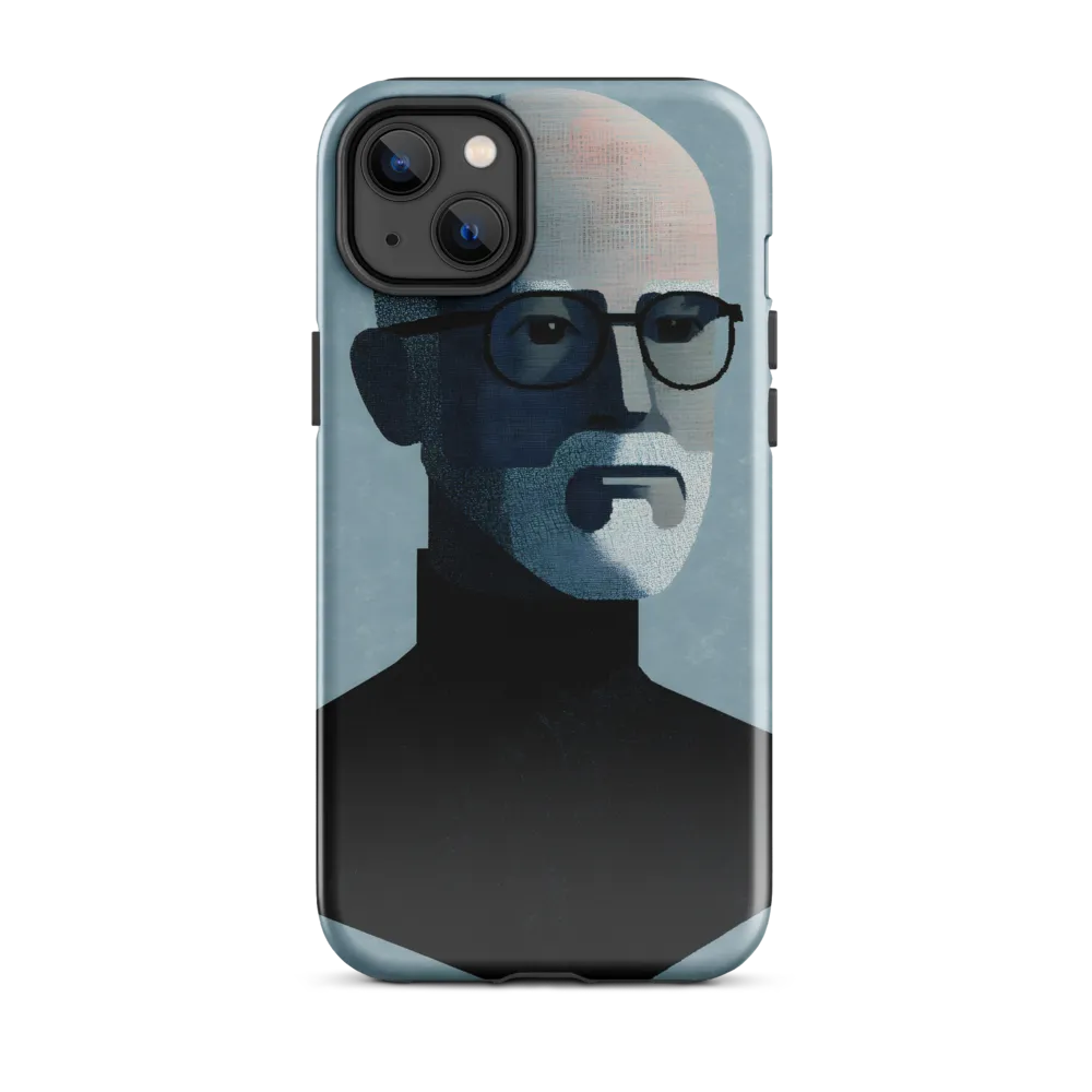 Minimalist Portrait of a Modern Man | Phone Case |  14 Plus | Tough Case | Glossy