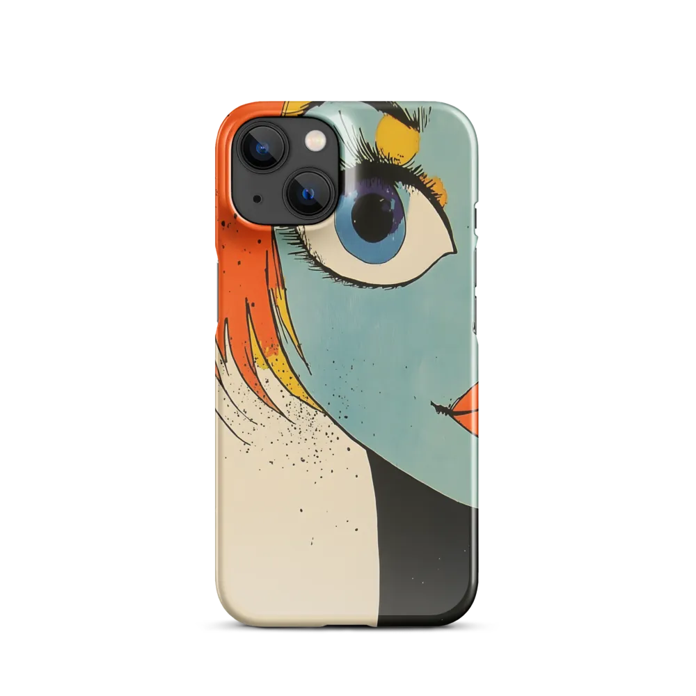Vivid Expressions: A Portrait in Blue | Phone Case |  14 | Snap Case | Glossy