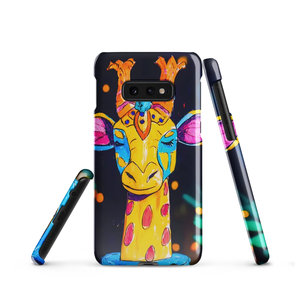 Whimsical Giraffe in Vibrant Colors | Phone Case |  S10e | Snap Case | Glossy