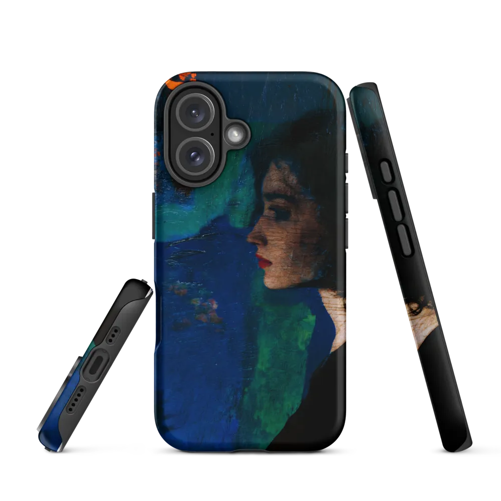 Contemplation in Blue | Phone Case |  16 | Tough Case | Matte