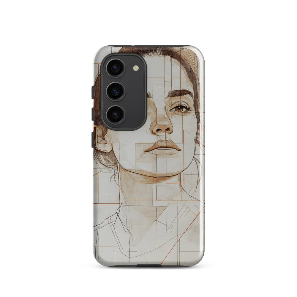 Geometric Serenity: A Minimalist Portrait