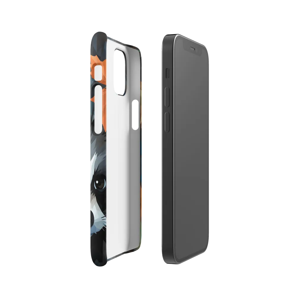 Whispers of Autumn: The Raccoon's Gaze | Phone Case |  12 Mini | Snap Case | Matte