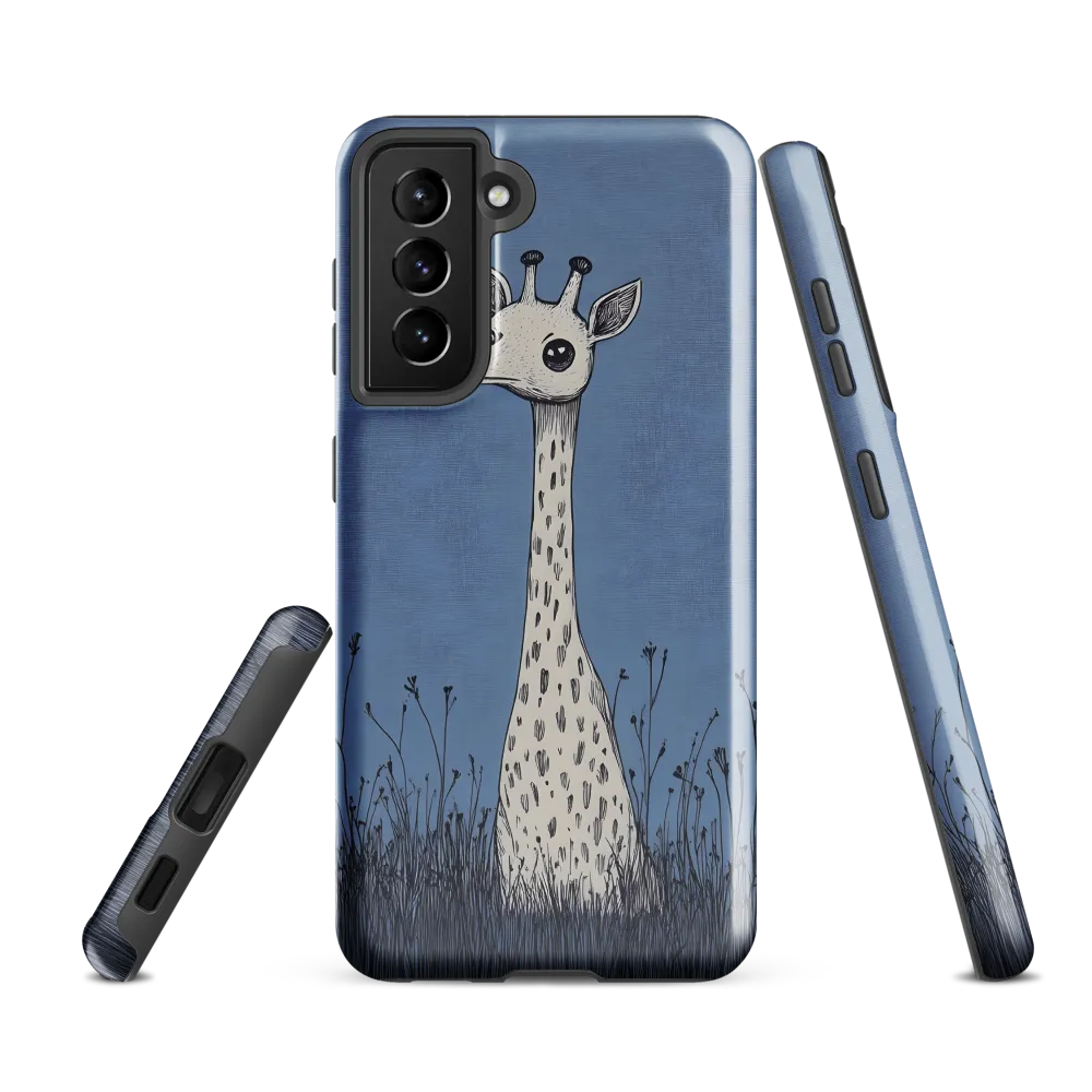 Whimsical Giraffe in Blue