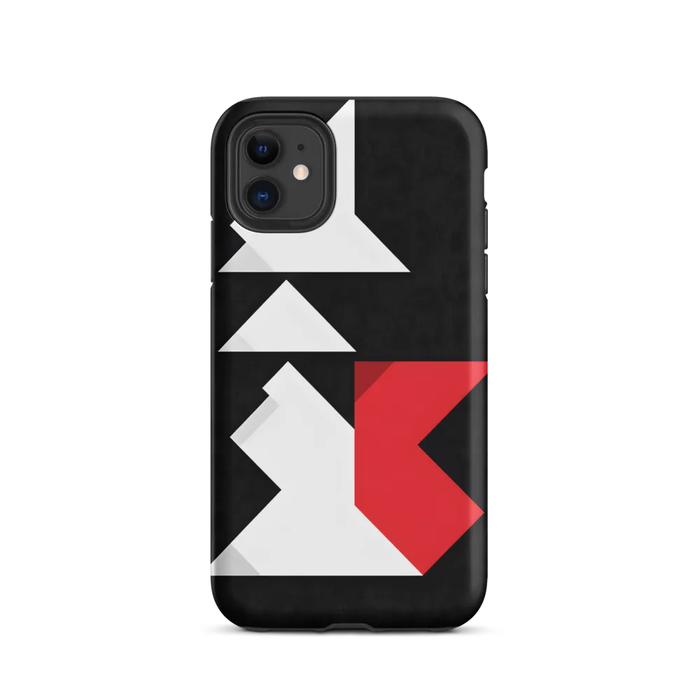 Geometric Symphony in Contrast | Phone Case |  11 | Tough Case | Matte