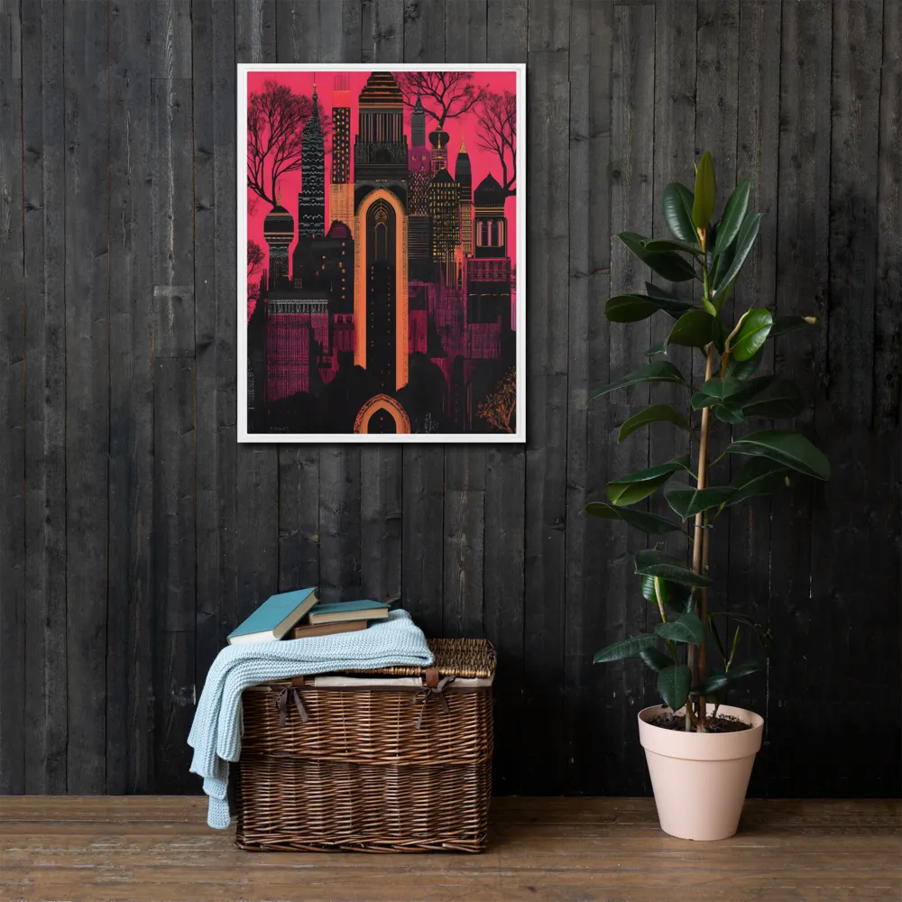 Urban Reverie | Canvas with White Frame | 24″×32″