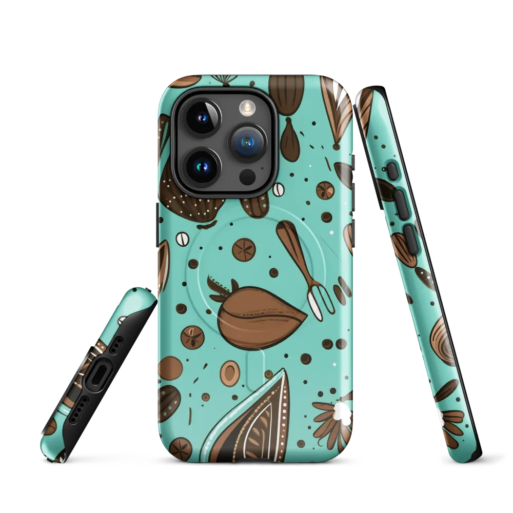 Whimsical Culinary Print | Phone Case |  15 Pro | MagSafe® Tough Case | Glossy