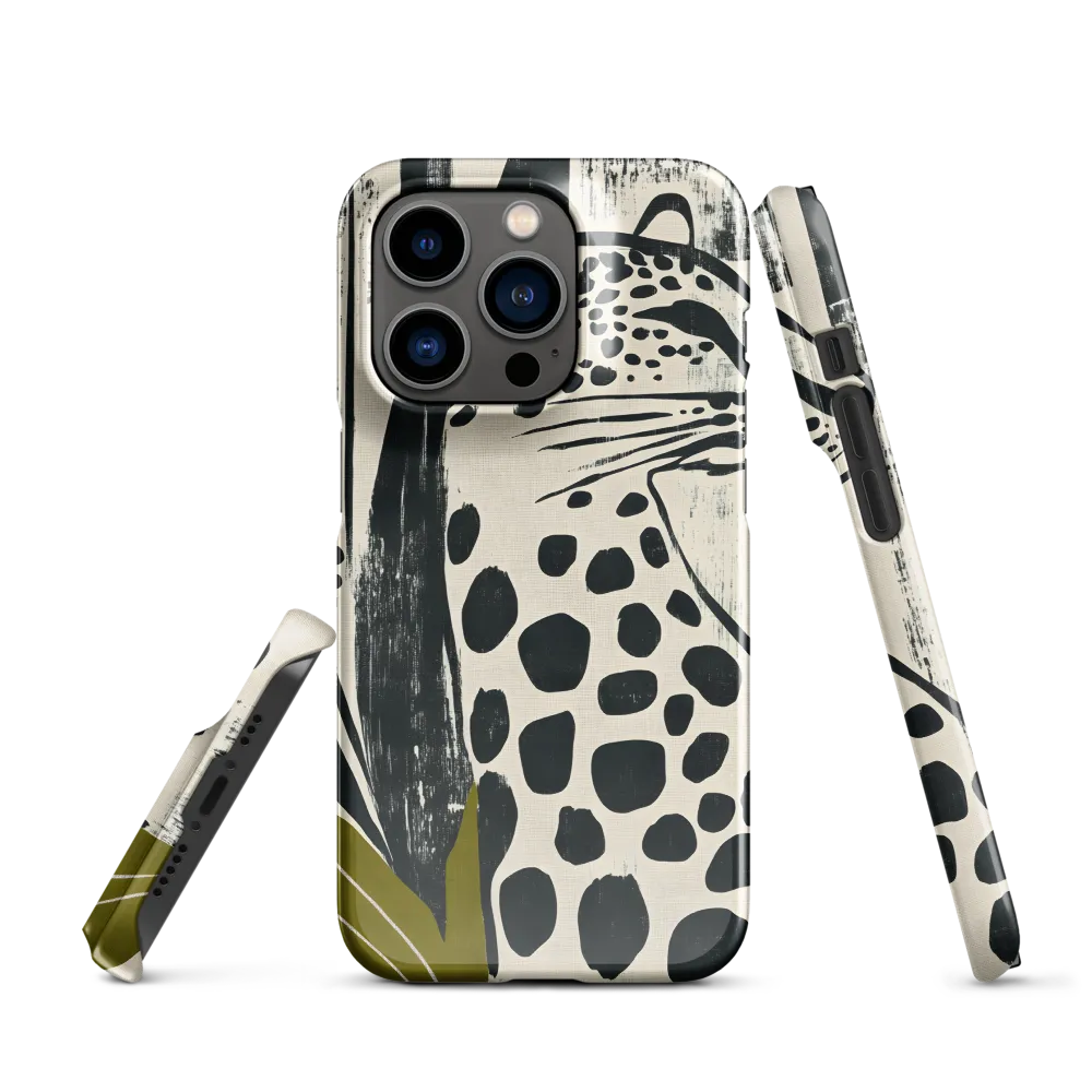 Leopard in Silhouette: A Modern Appeal | Phone Case |  14 Pro | Snap Case | Glossy