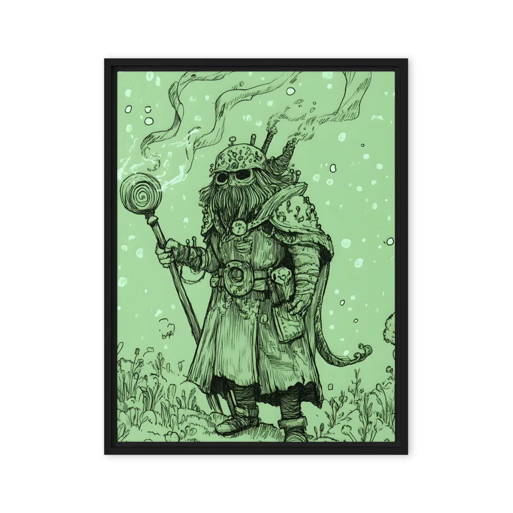 The Enigmatic Wizard | Canvas with Black Frame | 24″×32″