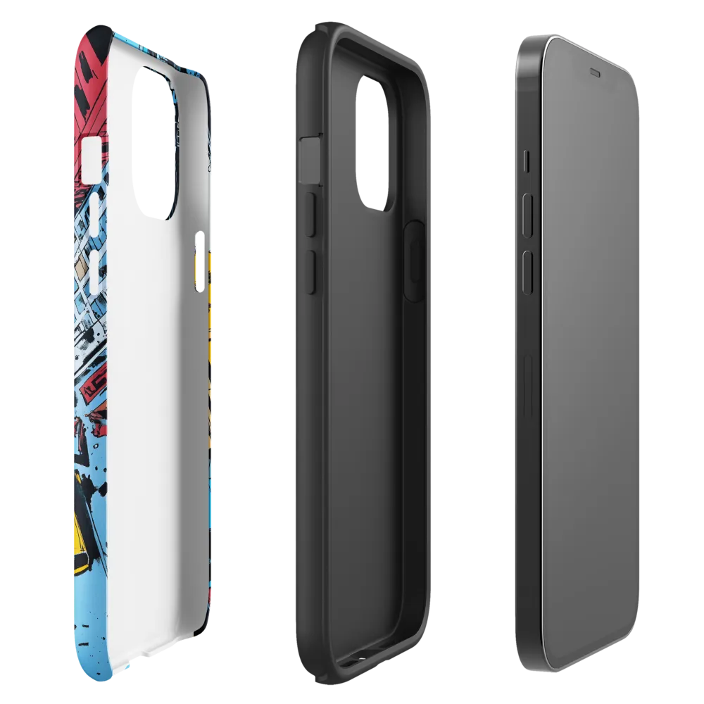 Urban Chaos: Aerial View of City Life | Phone Case |  12 Pro Max | Tough Case | Glossy