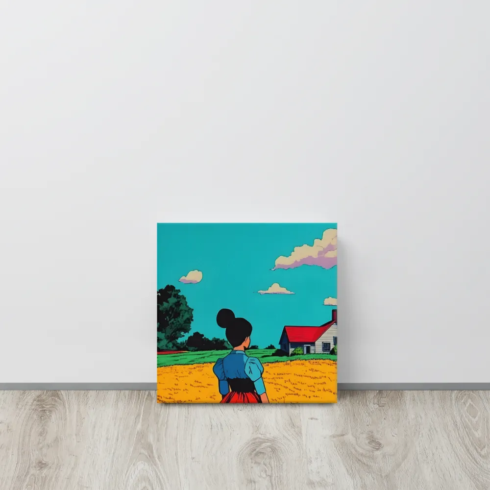 Whispers of a Sunlit Meadow | Canvas | 12″×12″