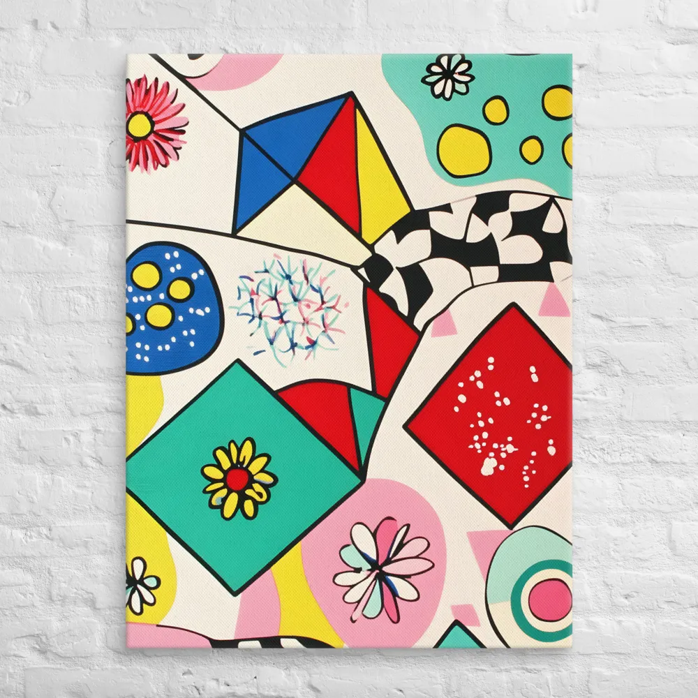 Joyful Geometry: A Playful Dance of Shapes and Colors | Canvas | 30″×40″