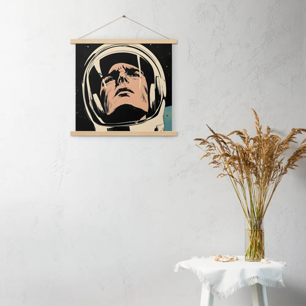 Gaze of the Astronaut | Poster With Oak Wood Hanger | 18″×18″